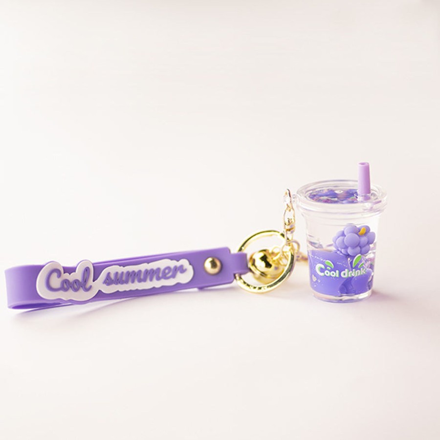 MINISO Portachiavi Cool Summer Drink - Blue (1Pz) | Borse & Zaini
