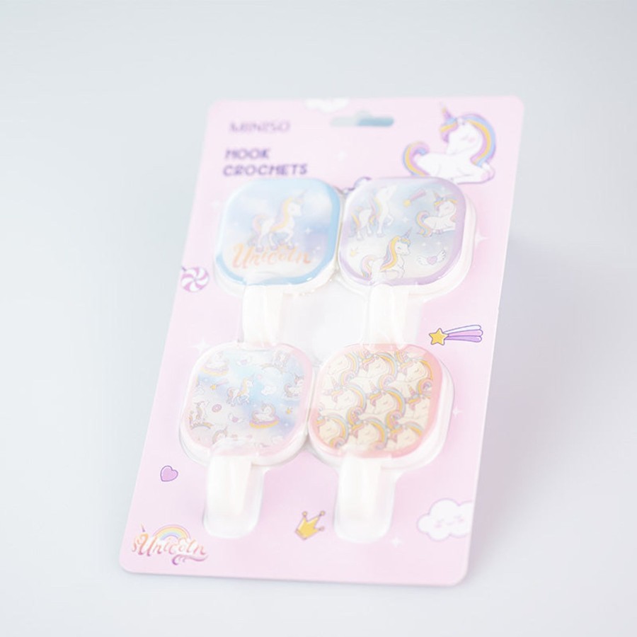 MINISO Set Ganci Da Muro - Unicorn Dream (4Pz) | Storage Box & Organizer