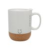 MINISO Tazza Bianca Con Coperchio E Base In Sughero | Storage Box & Organizer