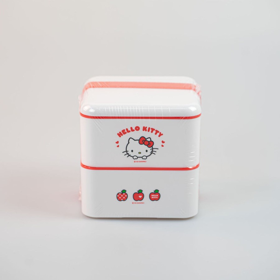 MINISO Porta Pranzo Hello Kitty Apple Due Piani Con Posate | Sanrio